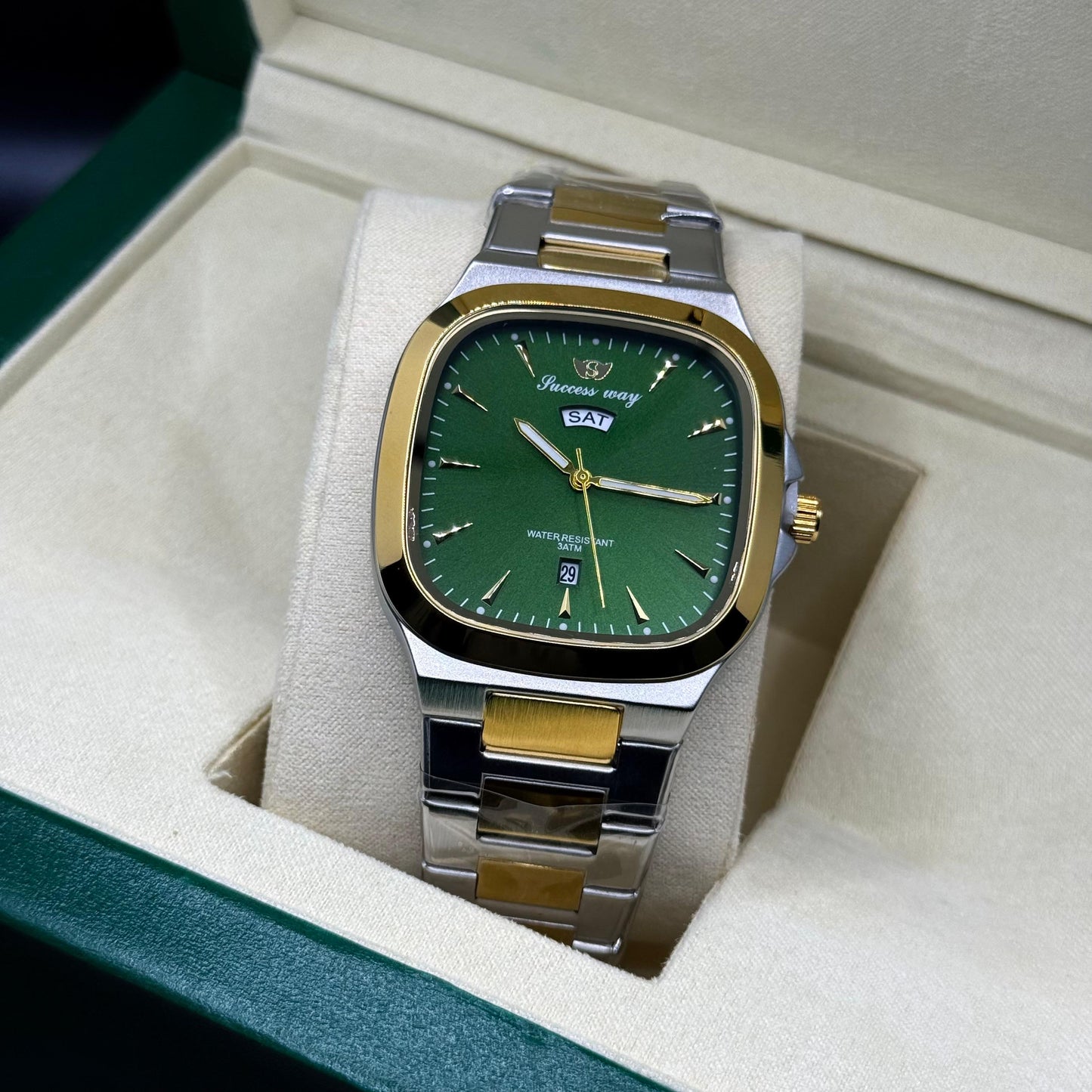 Success way truetone with green dial DAY & DATE