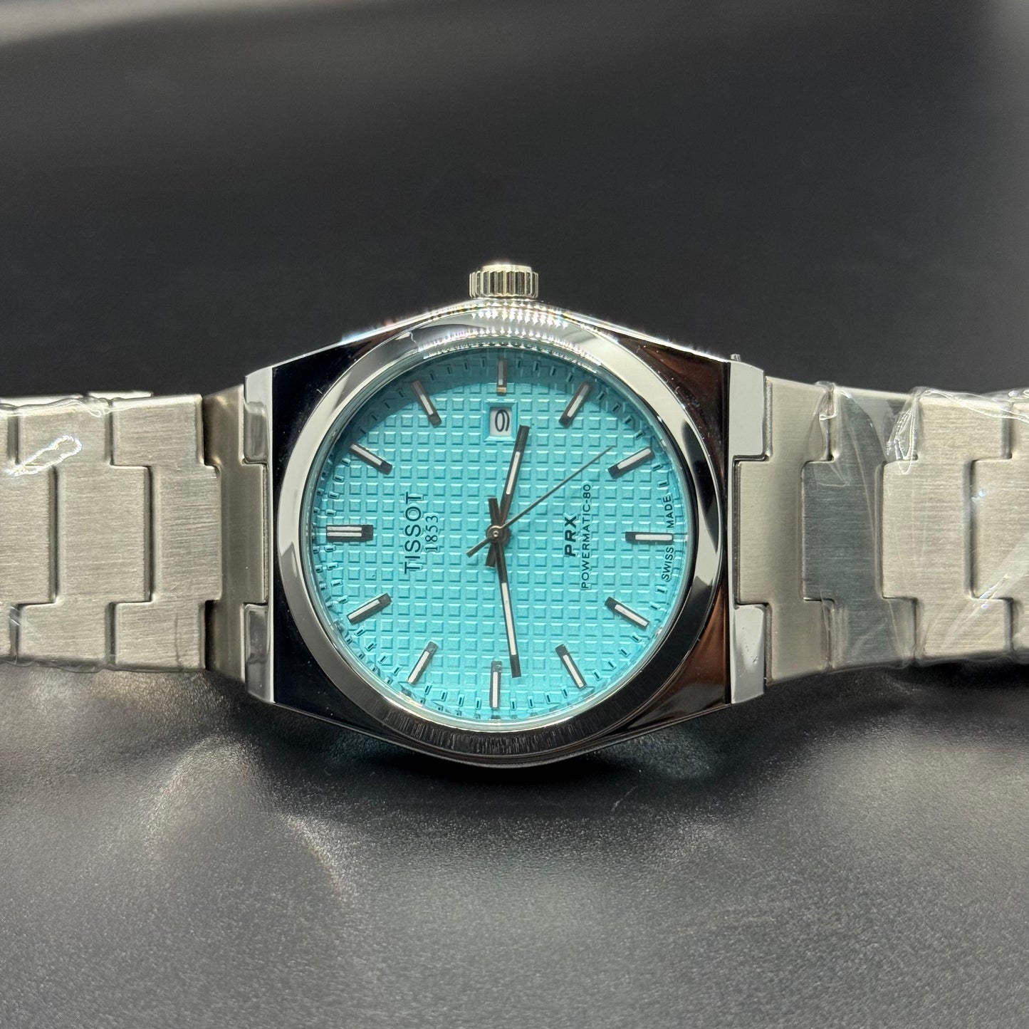 TISSOT PRX TIFNY dial with silver chain